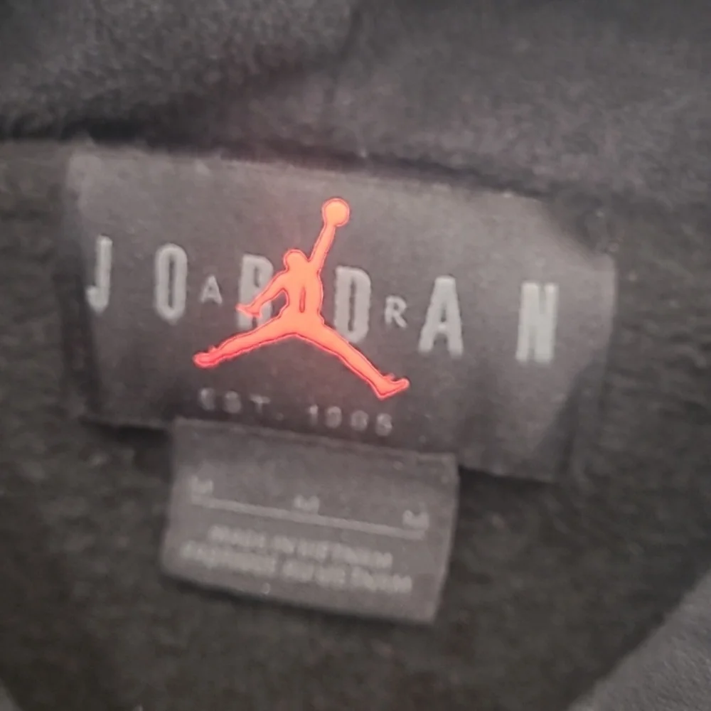Nike Men's Air Jordan Jumpman Logo Pullover Hoodie Black Medium like new